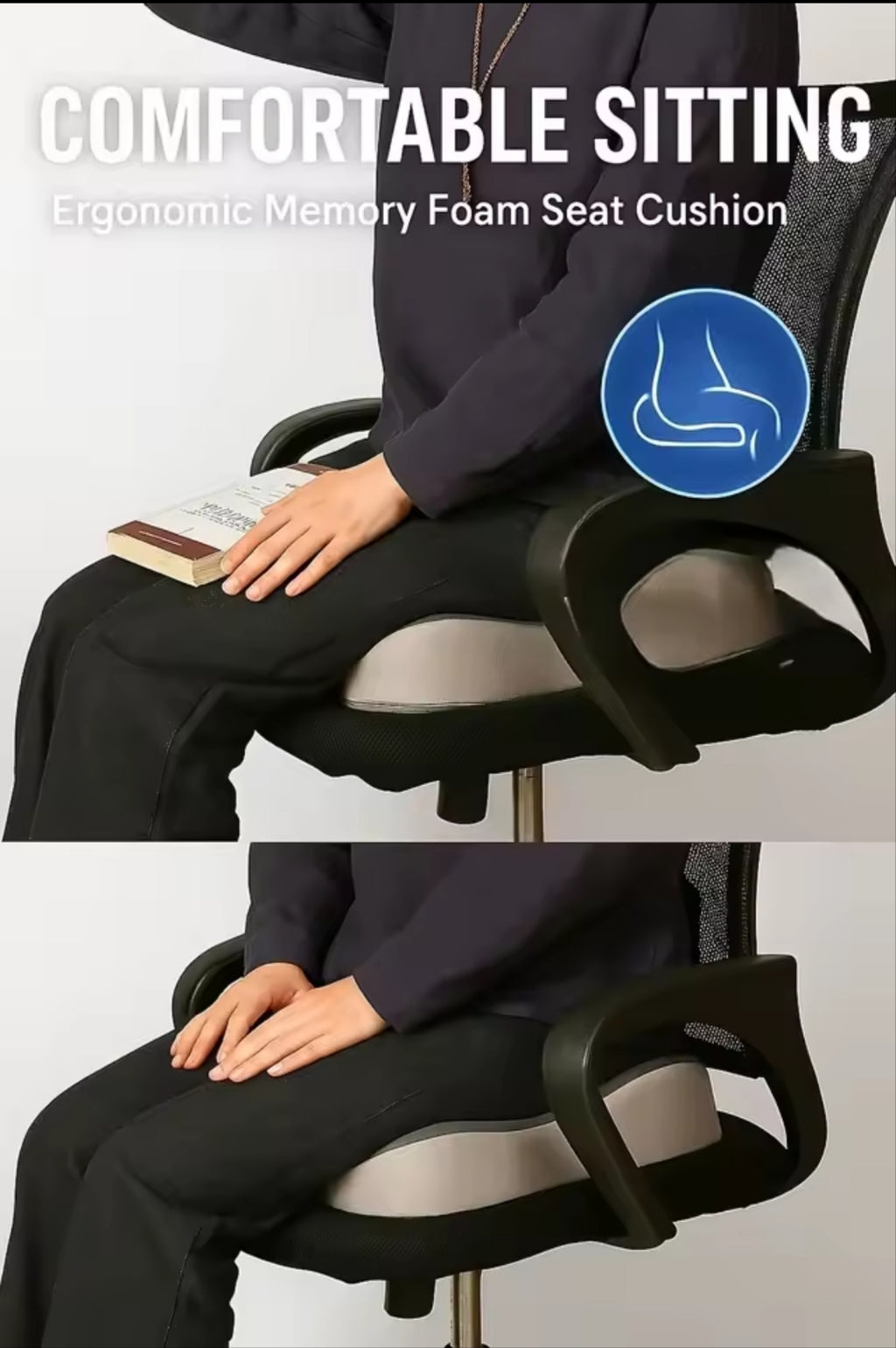 Prémium Ergonomikus Memóriahabos Ülőpárna – A hosszan tartó, fájdalommentes ülés titka